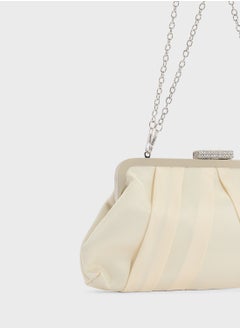 Ella Limited Edition Pleated Satin Clutch Bag  - Image 4