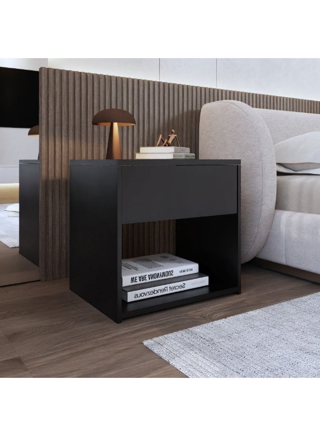 Al Home Compact Melamine Nightstand By Alhome - Image 2