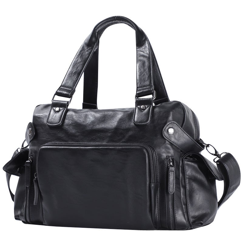 2023 New Mens Bag Handbag Leather Business Shoulder Bag Crossbody Bag Casual Trendy Travel Bag Mens Bag Black 