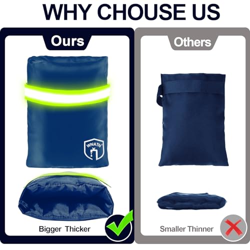 WNATN Outdoor Faucet Cover for Winter Freeze Protection,7.8" H x 6.2" W,Spigot Covers Winter Insulated,Waterproof Outdoor Faucet Cover Socks for Winter,Hose Bib Covers, Set of 2(Navy Blue) - Image 3