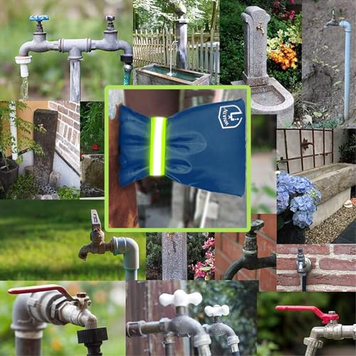 WNATN Outdoor Faucet Cover for Winter Freeze Protection,7.8" H x 6.2" W,Spigot Covers Winter Insulated,Waterproof Outdoor Faucet Cover Socks for Winter,Hose Bib Covers, Set of 2(Navy Blue) - Image 5