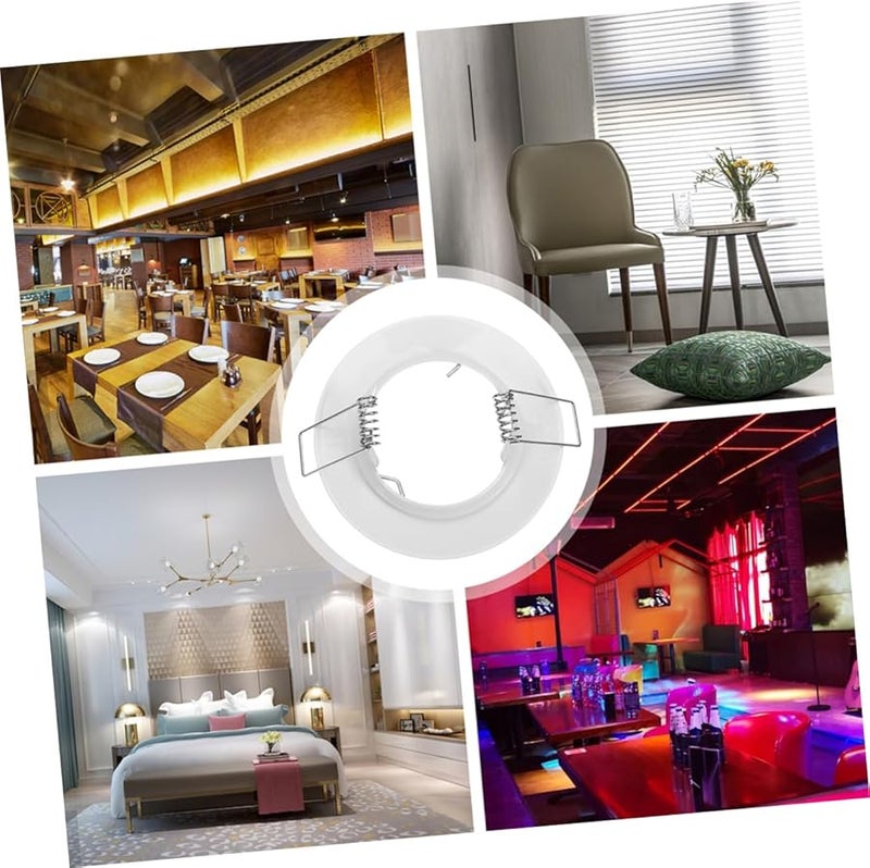 6 Inch White Recessed Light Trim Ring Housing Cover for Ceiling Spotlight LED Lights - Image 4