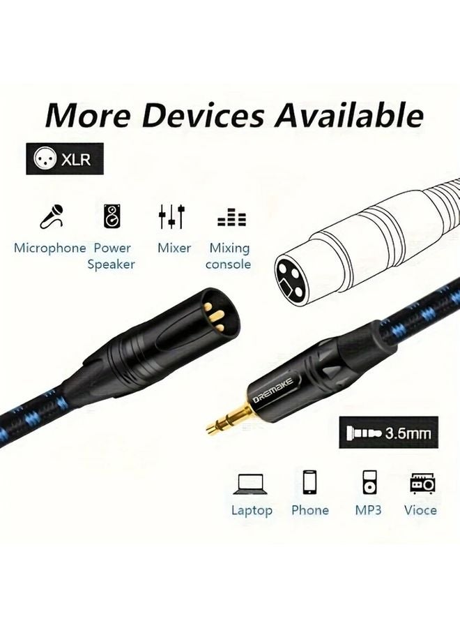 DREMAKE XLR Male to 3 5mm Male Audio Cable 4 92ft Balanced Adapter for Studio Recording - Image 4