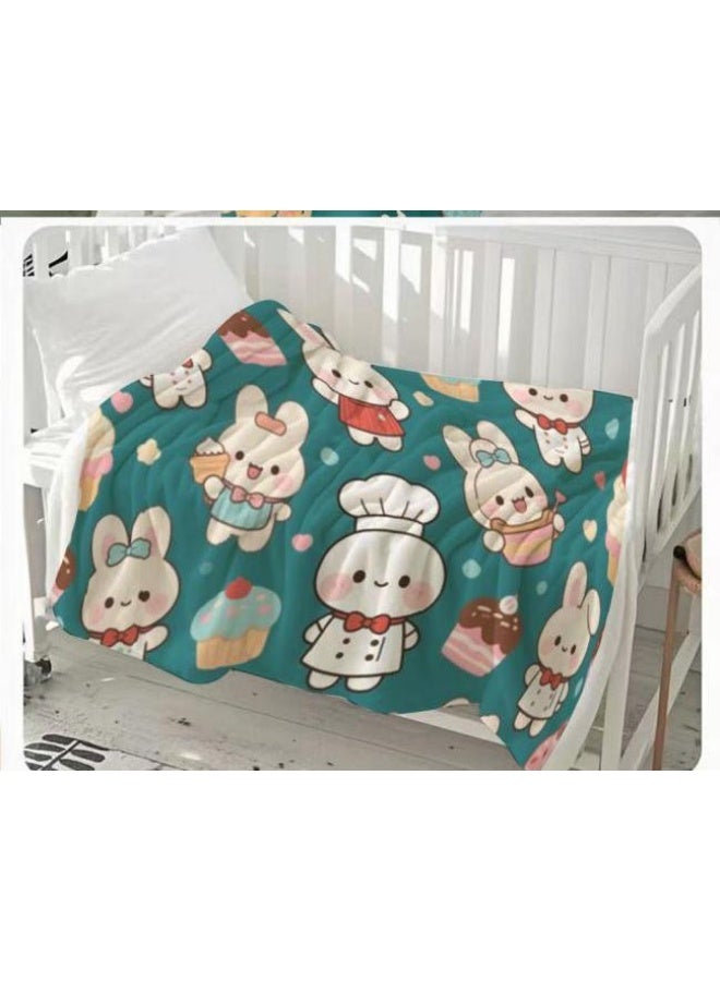general Children's or student cartoon flannel thin blanket (warm and comfortable, suitable for sleep, games) 100cm*150cm - 741 - Image 3