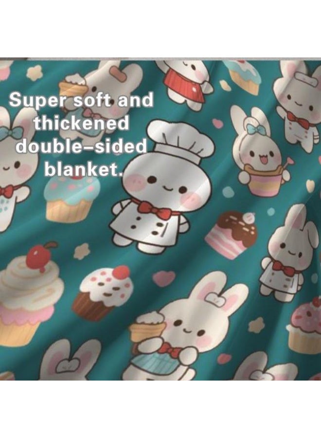 general Children's or student cartoon flannel thin blanket (warm and comfortable, suitable for sleep, games) 100cm*150cm - 741 - Image 1