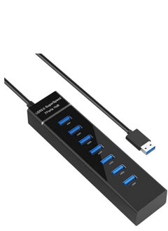 Generic USB 3.0 7-Port Ultra Slim Data Transfer Hub Adapter with 30 C.M Extension Cable  - Image 1