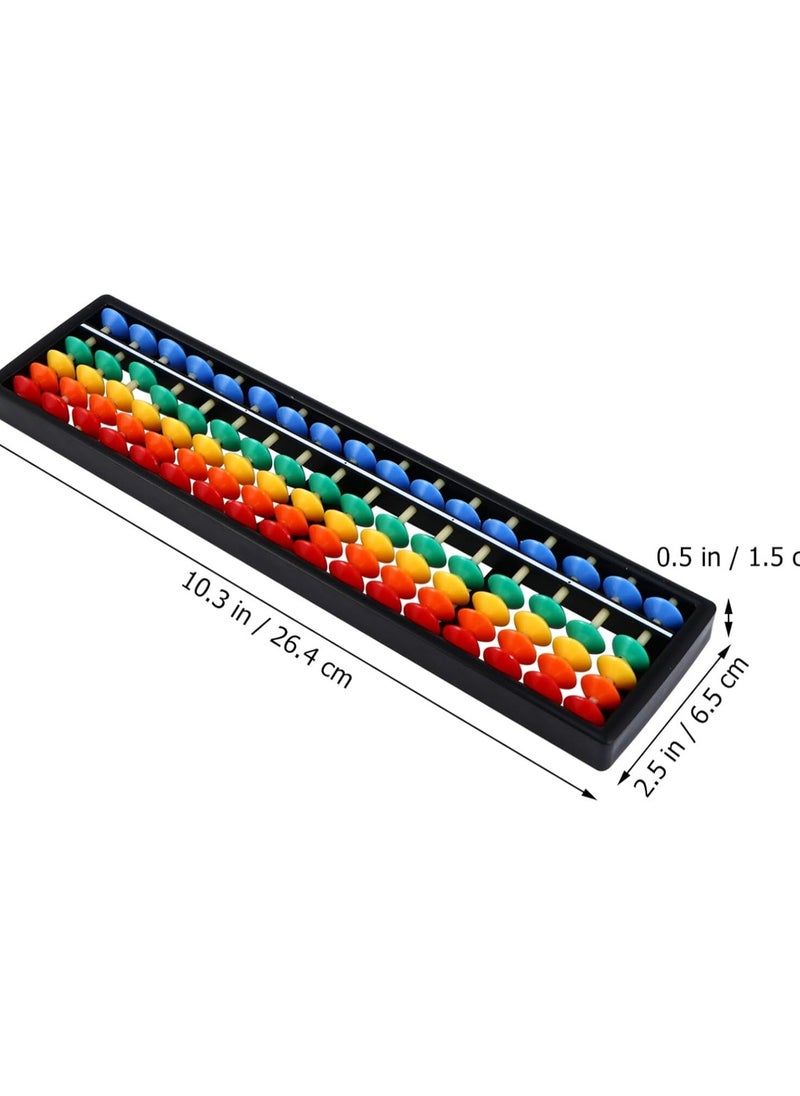 ماركة غير محددة - 2Pcs Arithmetic Abacus Math Counting Toy 17 Digits Rods with Colorful Beads, Chinese Abacus Mathematics Learning Aid Tool - Image 1