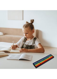 ماركة غير محددة 2Pcs Arithmetic Abacus Math Counting Toy 17 Digits Rods with Colorful Beads, Chinese Abacus Mathematics Learning Aid Tool  - Image 3