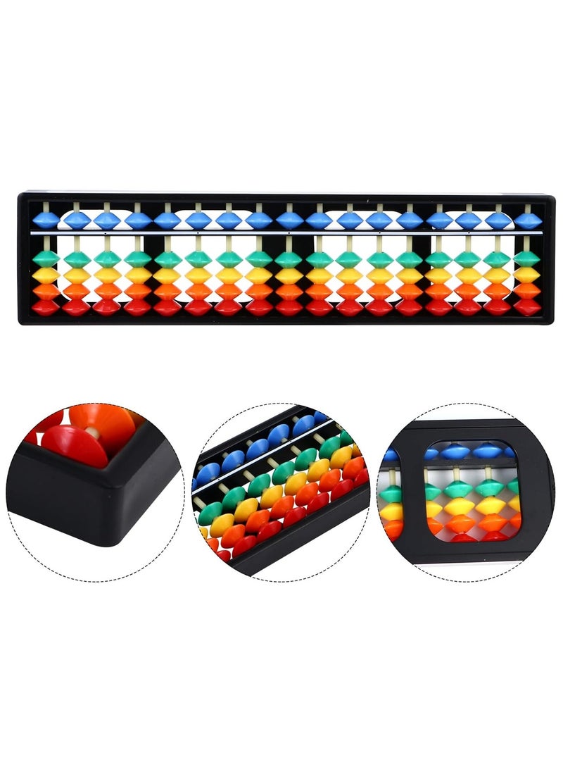 ماركة غير محددة - 2Pcs Arithmetic Abacus Math Counting Toy 17 Digits Rods with Colorful Beads, Chinese Abacus Mathematics Learning Aid Tool - Image 1