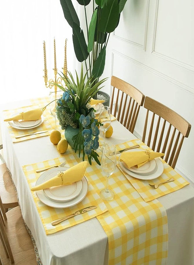KOFFOTA Yellow Cloth Napkins 100% Cotton Set of 12, 18 x18 inch, Summer Cloth Napkins for Table Decor for Dinner, Soft Comfortable and Reusable (Jasmine Yellow) - Image 5