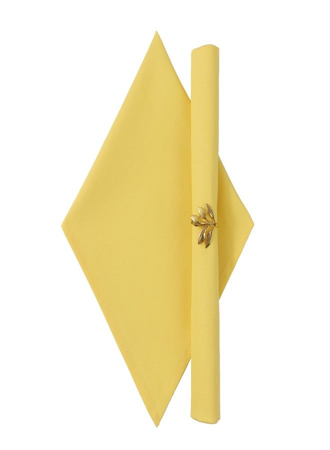 KOFFOTA Yellow Cloth Napkins 100% Cotton Set of 12, 18 x18 inch, Summer Cloth Napkins for Table Decor for Dinner, Soft Comfortable and Reusable (Jasmine Yellow) - Image 1
