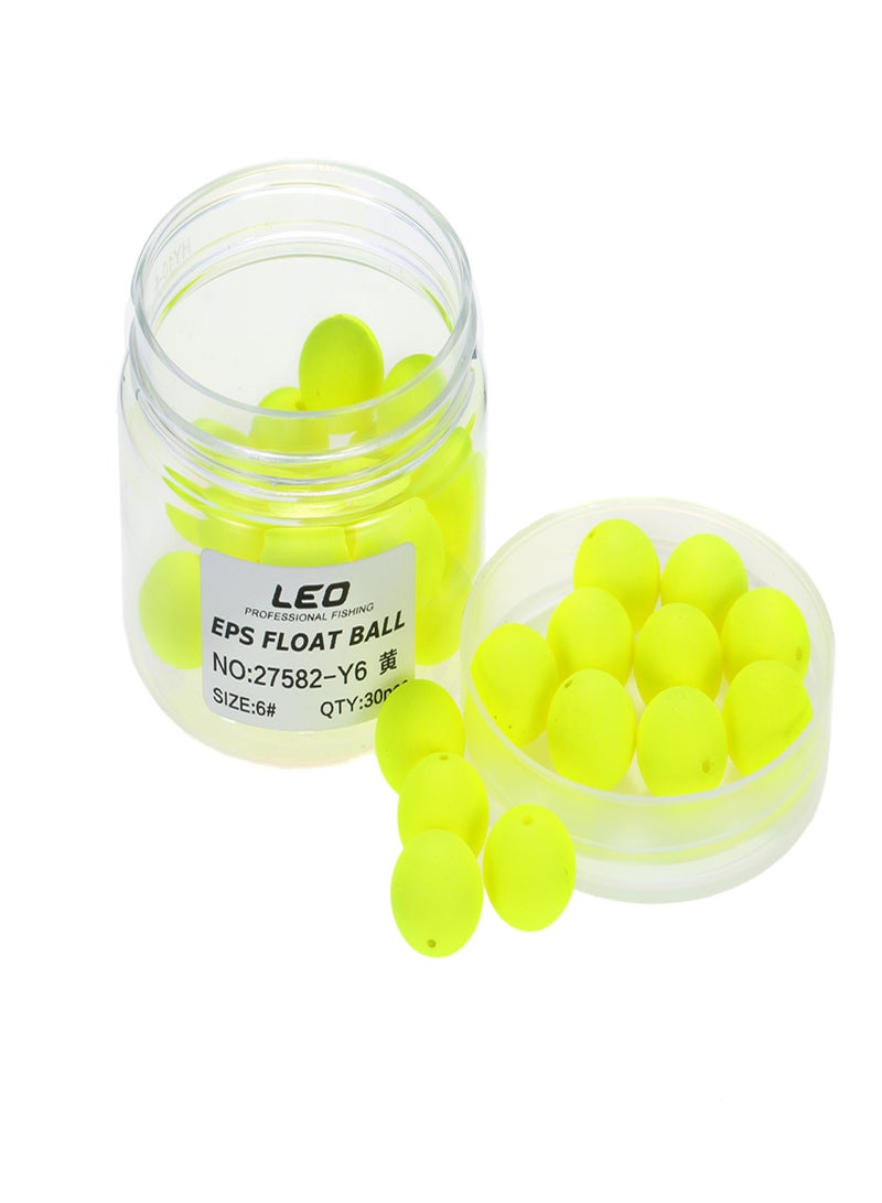 LEO 30pcs Bean Shape EPS Fishing Foam Float Ball Globular Buoy Outdoor Sea Fishing Accessory - Image 5