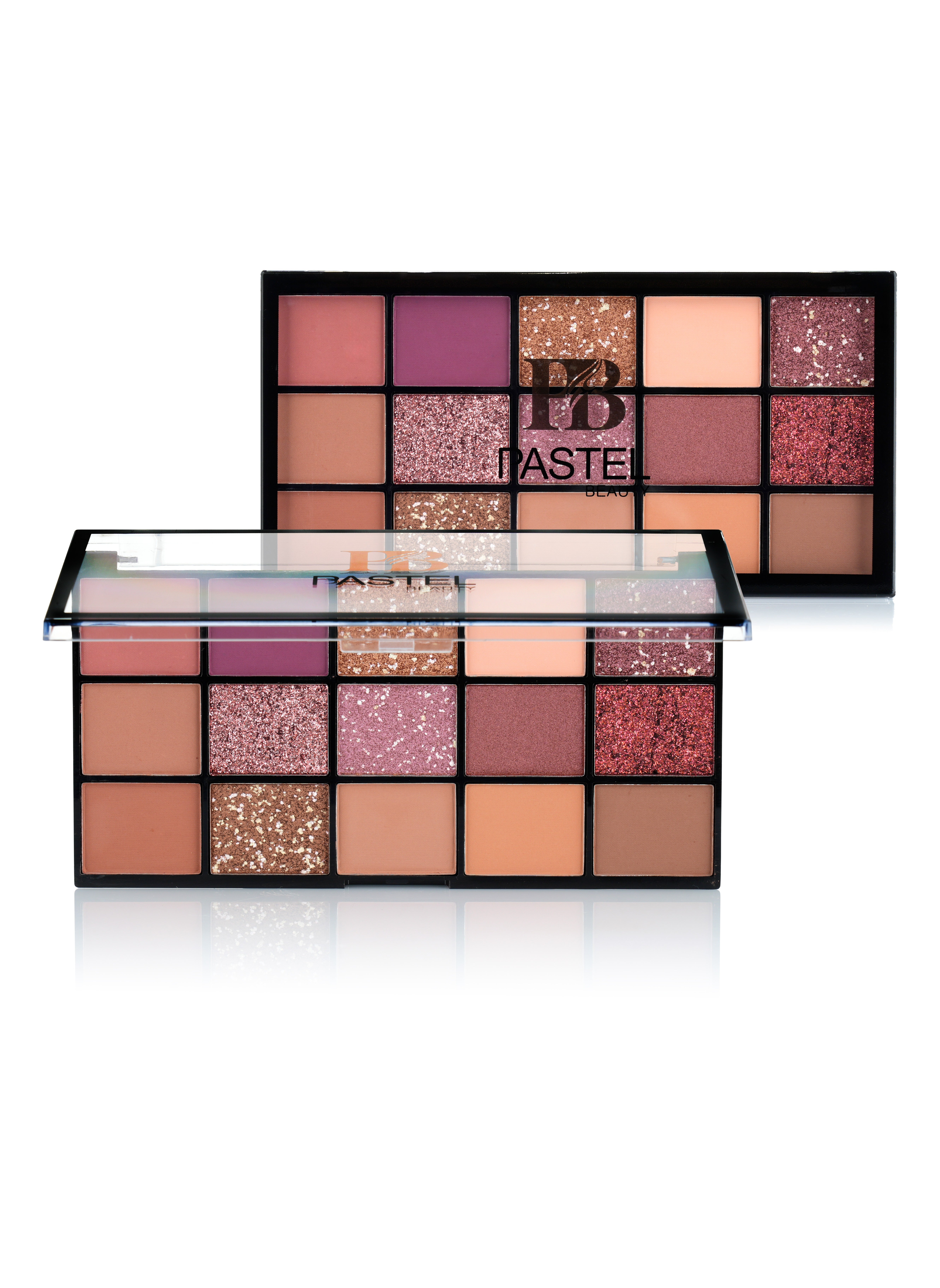 15-color eye shadow Invite Only 15-Shade Eyeshadow Palette Luxurious Blend of Glitters, Shimmers & Mattes in Pinks, Berries, and Neutrals (22.5g) 