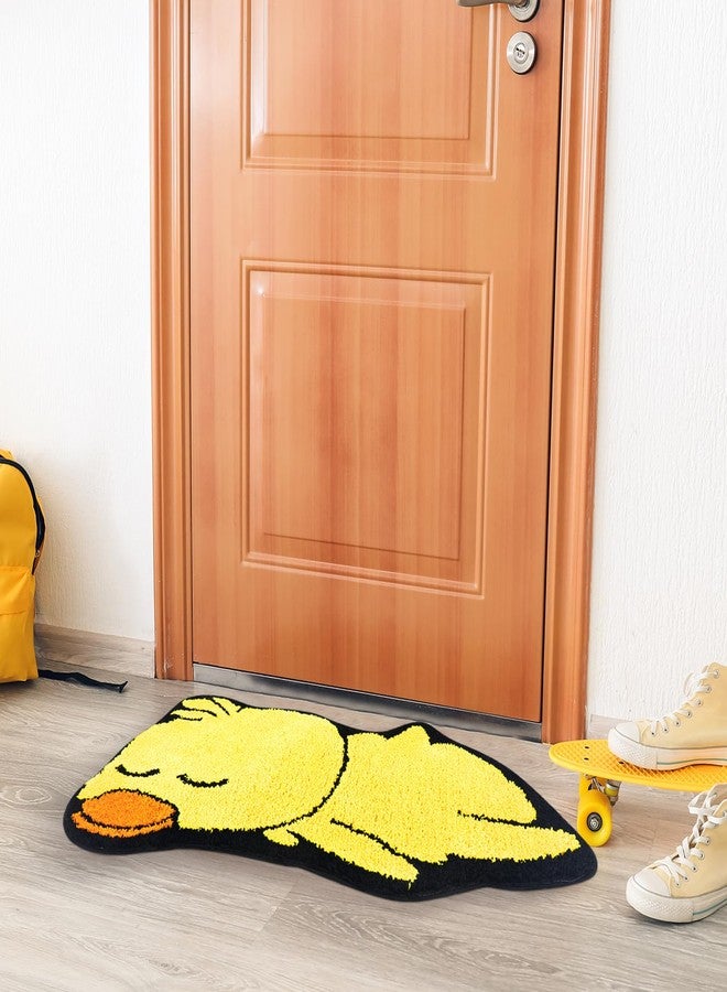 Drydiet Yellow Duck Bath Mat Microfiber Shower Bathroom Rug Non Slip Duck Rug Washable Cute Bathroom Funny Animal Mat for Home, Kitchen, Bedroom - Image 5