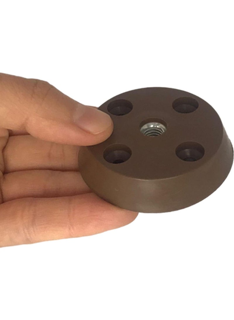 Glaswen 4 Pieces Flat Foot Base Brown Furniture Table Coffee Table Leg Connection Device Plastic  - Image 3