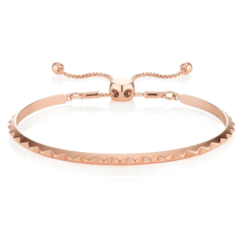 باكلي لندن BUCKLEY LONDON PYRAMID BANGLE - ROSE
