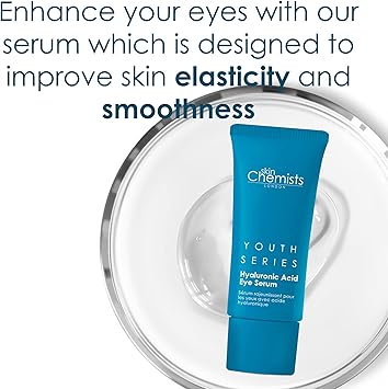 skinChemists Skin Chemists Hyaluronic Acid Eye Serum with Aloe Vera Natural Vitamin E 15ml Protects against fine lines and wrinkles - Image 2