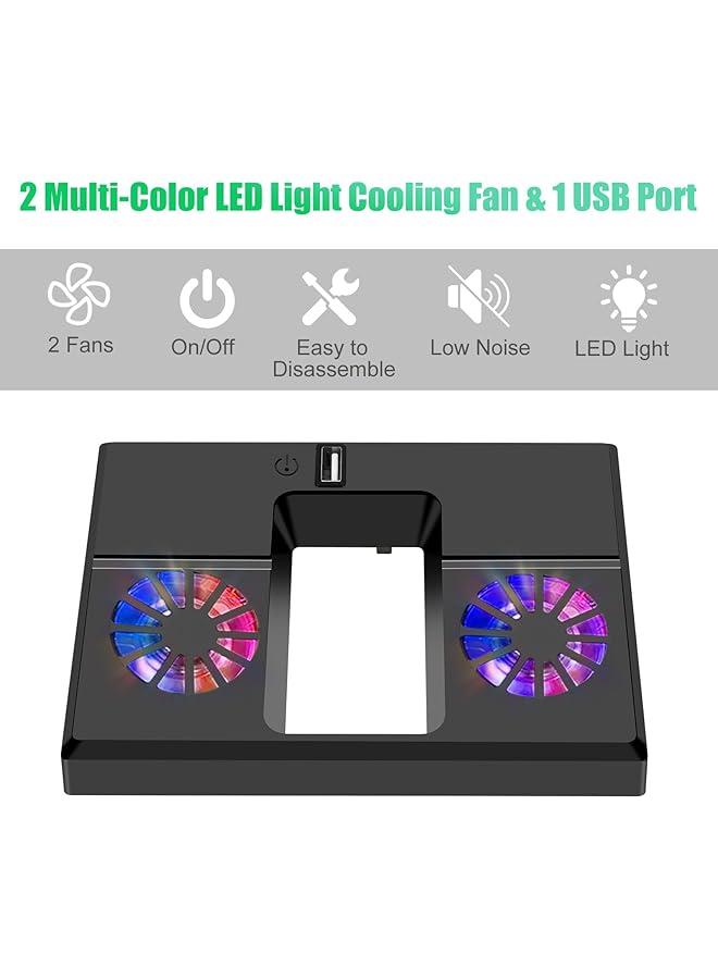 Linkstyle Cooling Fan For Xbox Series X Vertical Cooling Stand Cooling System With Colorful Rgb Lights And 1 Usb Port - Image 3