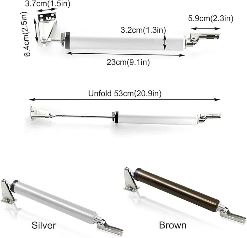 Brown Hydraulic Sliding Door Stopper Closer Buffer Speed Closing Folding Hardware Home Lock - Image 4