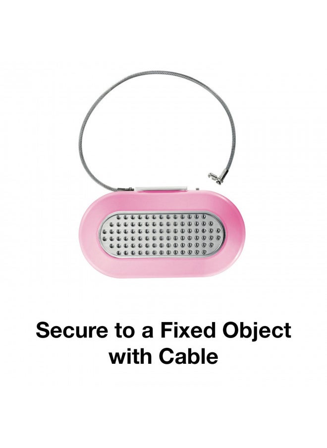 Master Lock Personal Safe, Set Your Own Combination Portable SafeSpace®, 9-17/32 in. Wide, Pink, 5900DPNK