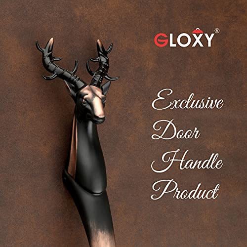 GLOXY ENTERPRISE Aluminium 12 inches Deer Shape Door Handle for Main Door Handle Wooden & Glass Door Handle, Pull Handles for All The Doors of House, Office, Hotels (Black Finish, Pack of 1) - Image 2