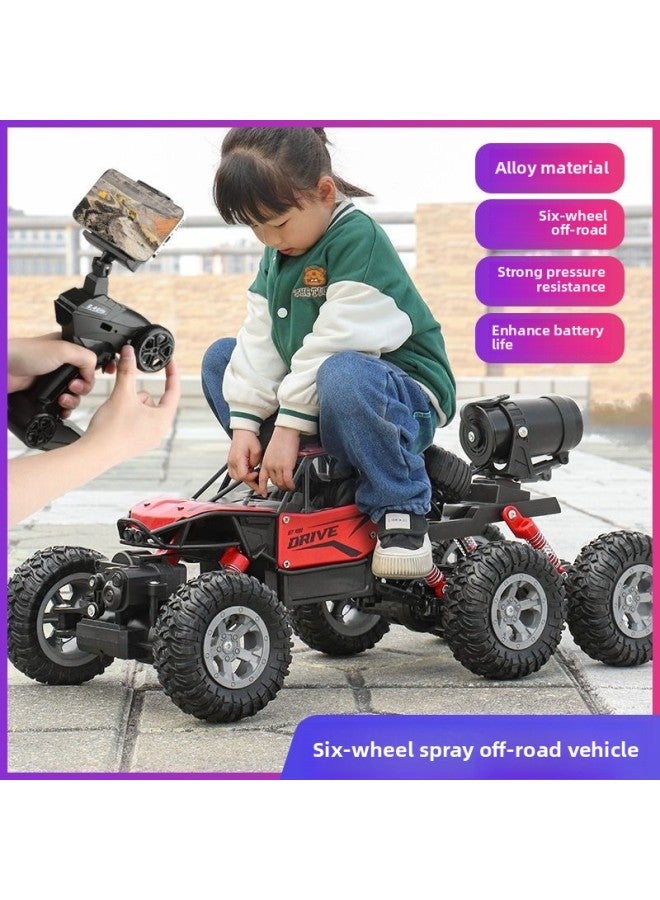 【Direct Supply】 Alloy Remote Control Car High-speed Four-wheel Drive Racing Car Drift Climbing Big Foot Off-road Vehicle Boy Electric-Color:【red-alloy】 28cm Four-wheel Drive Climbing Off-road Vehicle + Spray-Proportion:Four Batteries/cyclonus 180 Minutes 【free Screwdriver + Battery + Charging Cable】 - Image 2