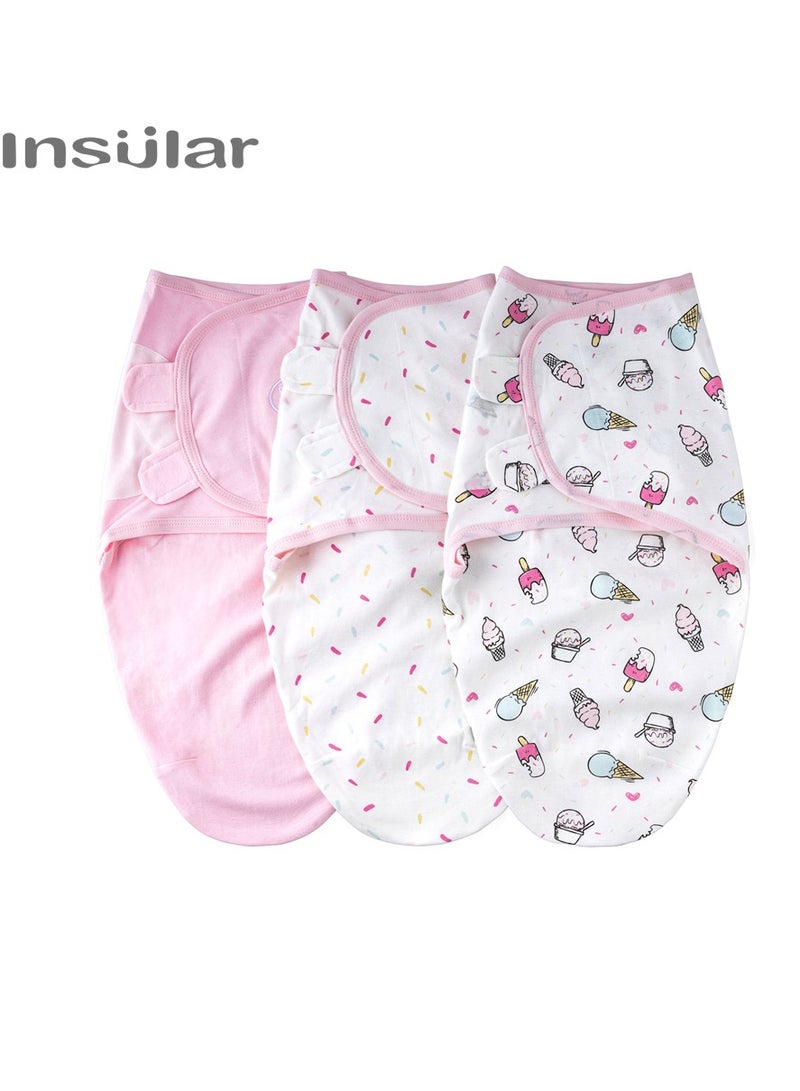 انسولار ثلاثة قطعة لينة القطن الطفل النوم حزمة التقميط