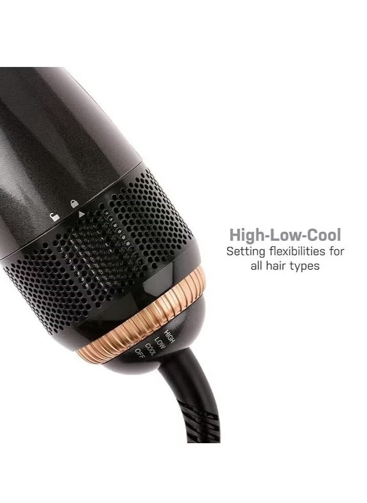 IONIC Professional 2-in-1 Styling Brush for Straightening & Curling – Ceramic Ionic Technology, Fast Hair Styling, Smooth & Frizz-Free Results, Adjustable Temperature, Ideal for All Hair Types  - Image 4