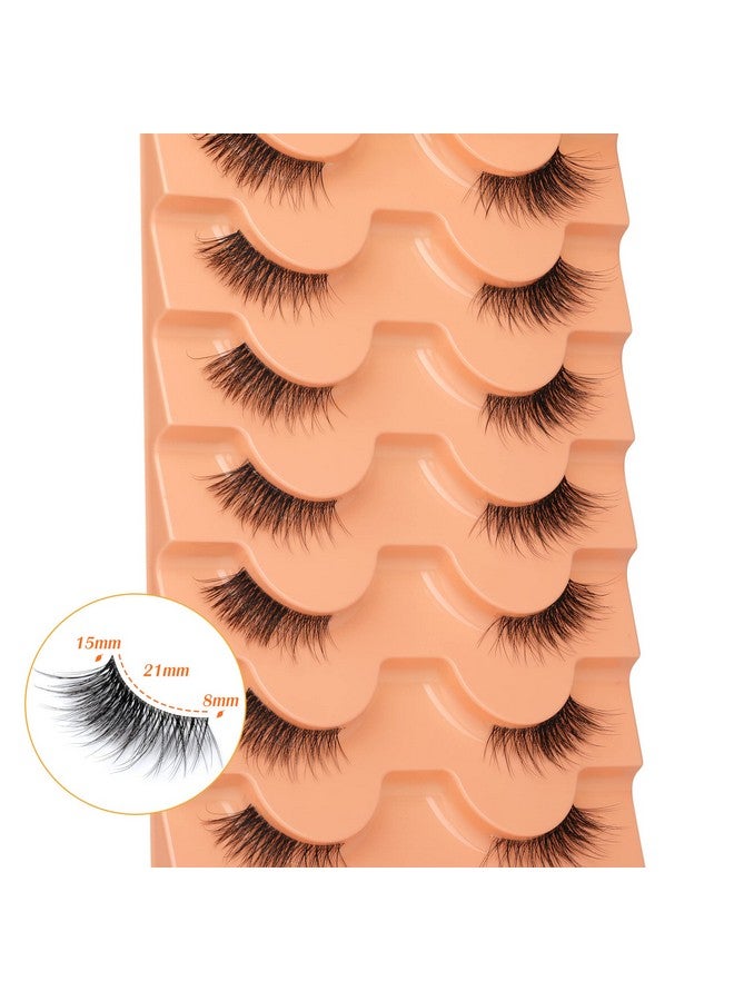 Eefofnn Half Lashes Natural Look Wispy False Eyelashes Mink 3;4 Corner Lashes Clear Band Fake Eyelashes 7 Pairs Multipack By Eefofnn - Image 5