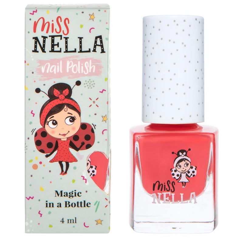 Miss NELLA MISS NELLA CHERRY MACAROON  Safe Special bold pink Nail Polish for Kids NonToxic  Odor Free Formula for Children and Toddlers Natural Water Based for Easy Peel Off