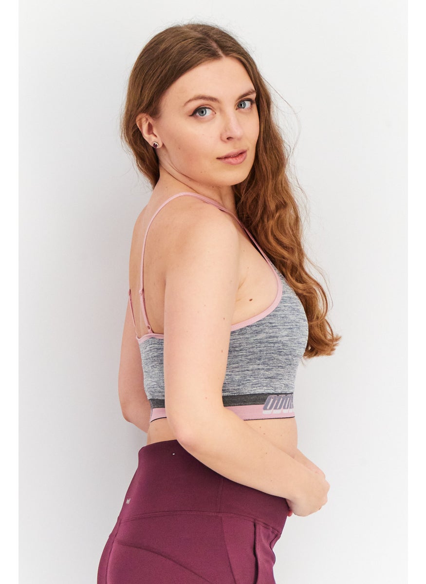 ODolls Sport - Women Sportswear Fit Crew Neck Sleeveless Crop Top, Grey - Image 1