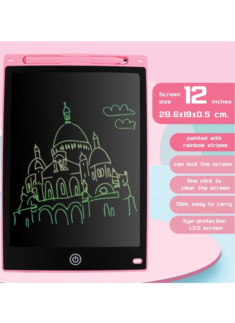 Generic 12-Inch Portable LCD Writing Tablet, Pink  - Image 2