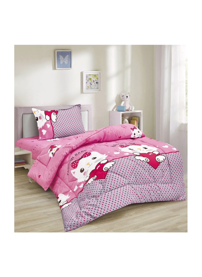 Ming Li - Soft and Fluffy Medium Fill Kids Bedspread Comforter Set 3pcs Single Size Bedspread for Boys Girls Fashion Print Double Side Stitched Pattern Soft and Breathable - Image 1