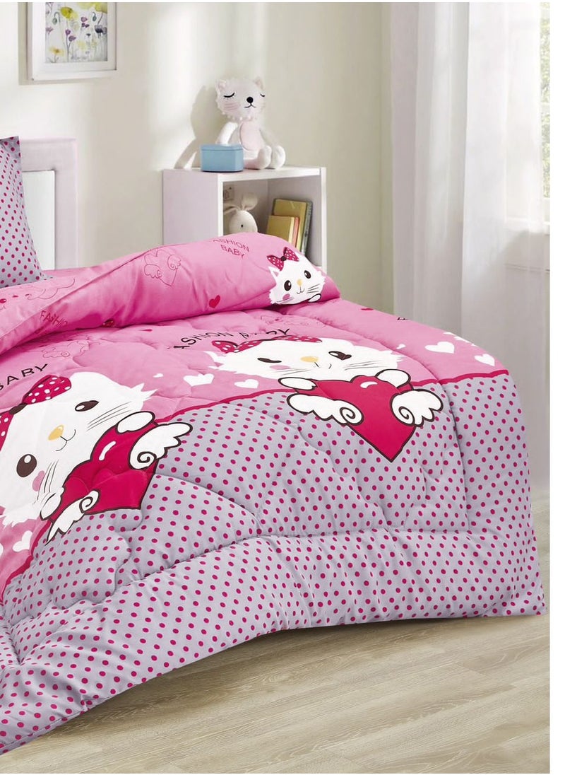 Ming Li - Soft and Fluffy Medium Fill Kids Bedspread Comforter Set 3pcs Single Size Bedspread for Boys Girls Fashion Print Double Side Stitched Pattern Soft and Breathable - Image 1