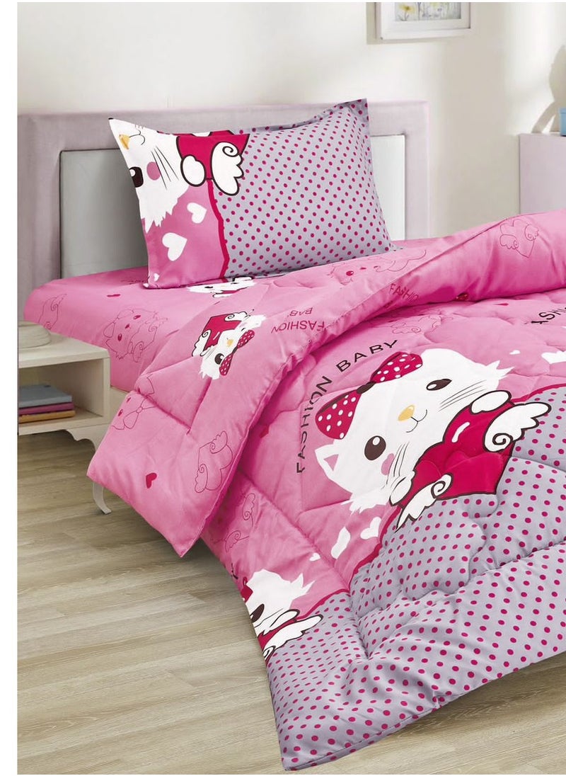Ming Li - Soft and Fluffy Medium Fill Kids Bedspread Comforter Set 3pcs Single Size Bedspread for Boys Girls Fashion Print Double Side Stitched Pattern Soft and Breathable - Image 1
