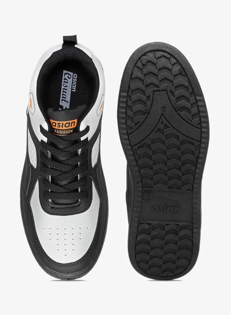 Asian  Men's Black and White Casual Sneakers for Boys for Men | Best Price UAE