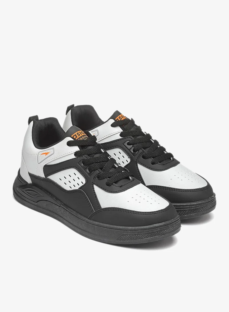 Asian  Men's Black and White Casual Sneakers for Boys for Men | Best Price UAE