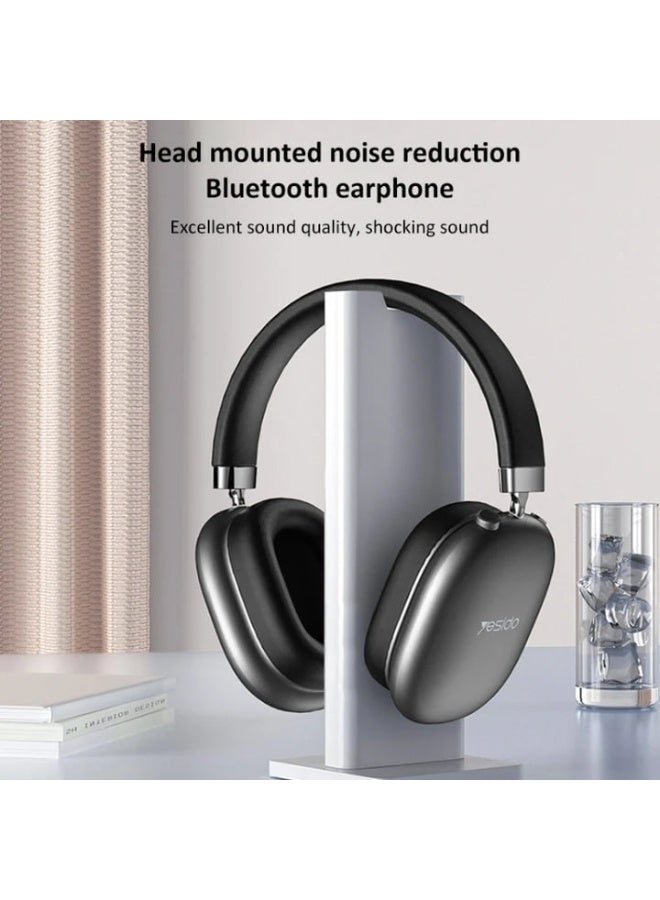 Yesido EP05 Wireless Bluetooth Headset, 32mm Driver, 20Hz-20kHz Frequency Range, Bluetooth 5.2 Connectivity, Noise Reduction Technology, Up to 10 Meters Range, Up To 8 Hours Of Playtime, Black - Image 2