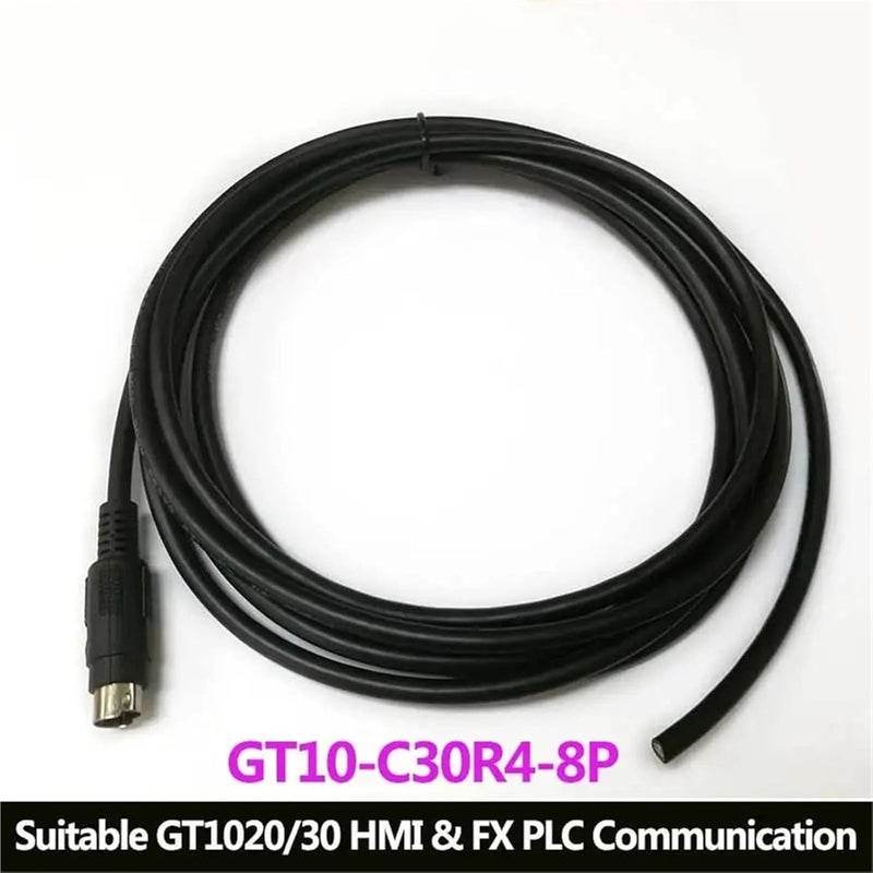 GT10 C30R4 8P كابل اتصال لشاشة اللمس GT1020 GT1030 HMI إلى وحدة التحكم المنطقية القابلة للبرمجة FX Series - Image 3