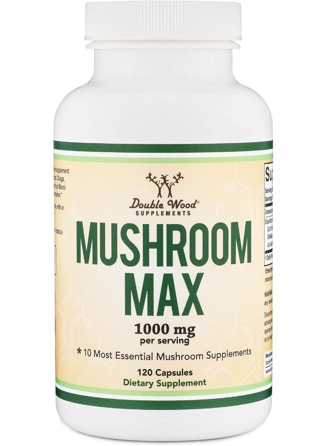 Double Wood Supplements Mushroom Supplement Complex - 1,000mg Blend of Top 10 Essential Mushrooms (Grown in The USA) by Double Wood - Image 5