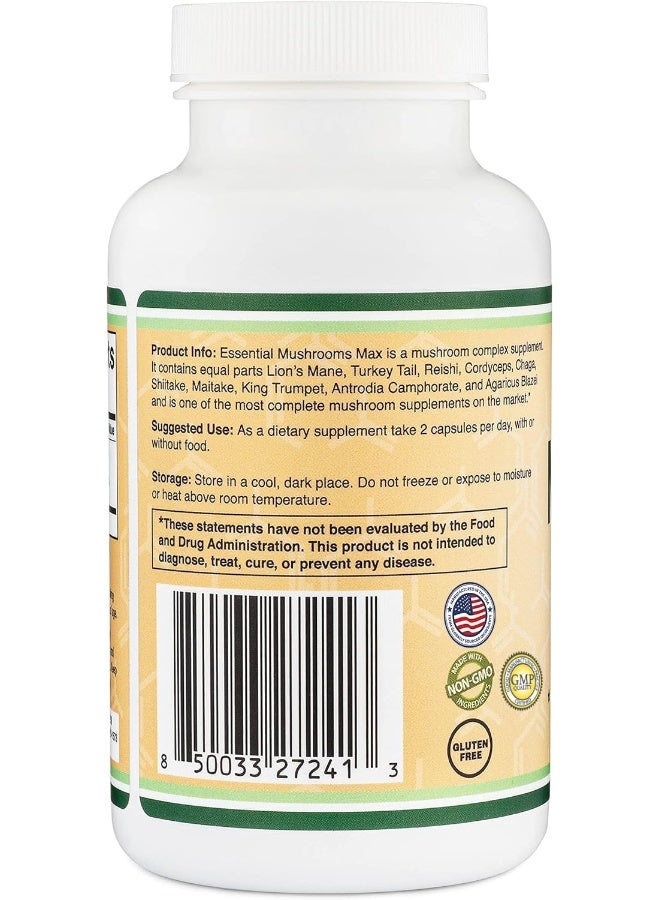 Double Wood Supplements Mushroom Supplement Complex - 1,000mg Blend of Top 10 Essential Mushrooms (Grown in The USA) by Double Wood - Image 4