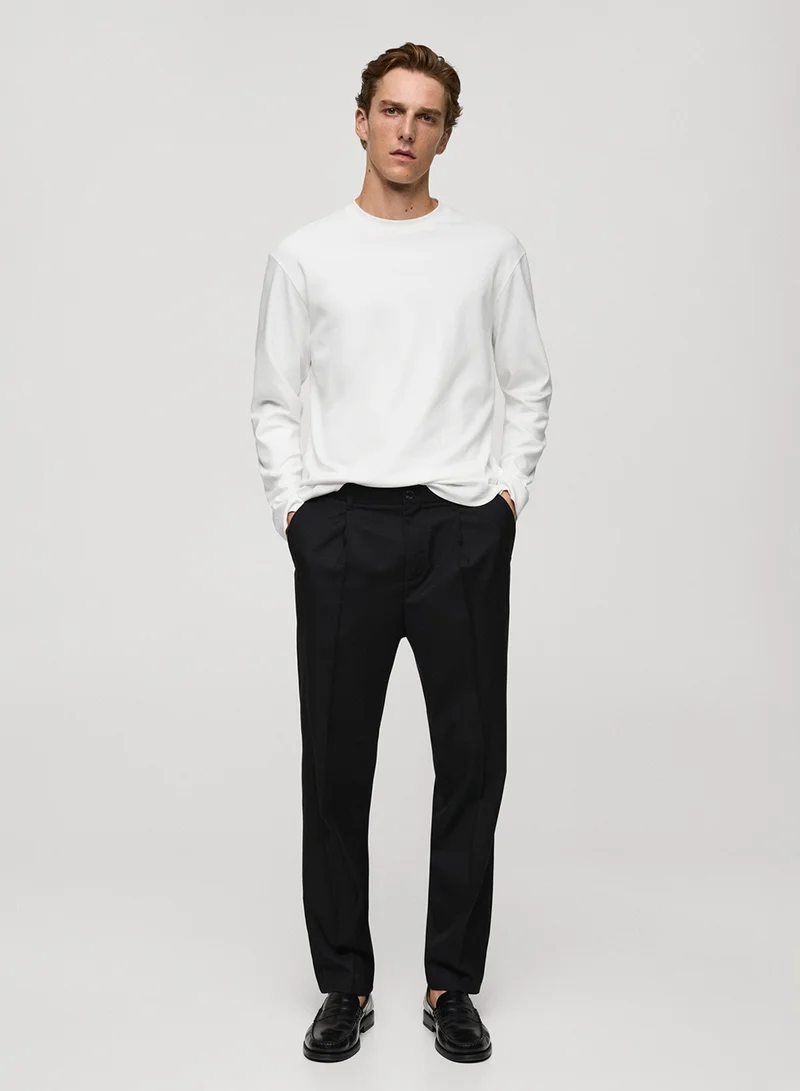 Mango Man Essential Long-Sleeved T-Shirt