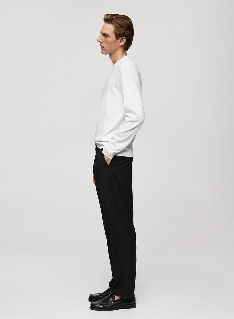 Mango Man Essential Long-Sleeved T-Shirt
