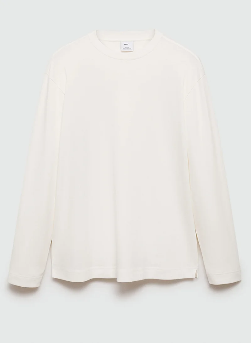 Mango Man Essential Long-Sleeved T-Shirt