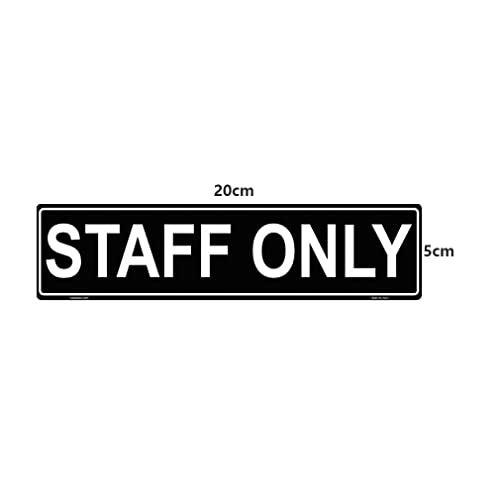 Haobase Staff Only Sign Self Adhesive Vinyl Sticker 4 Pcs (20cm x 5cm) - Image 3