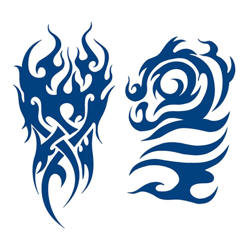 Oottati 2 Sheets Semi Permanent Waterproof Temporary Tattoos, Lasts 1-2 Weeks, Realistic Look, No Adhesive, No Reflection Adult Body Art Stickers, Arm Totem