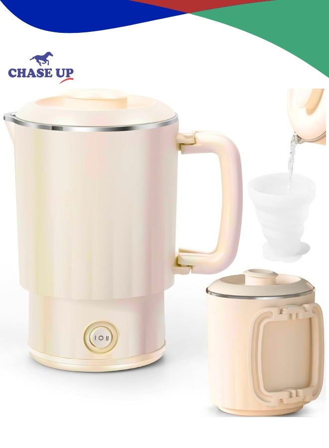 Chase Up 800ML Foldable Travel Electric Kettle with 2 Temperature Control, Tea Kettle for Coffee & Tea, Boil Dry Protection & Auto Shut Off - Image 1