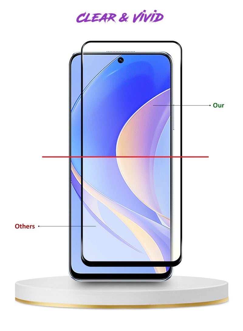 Wtech Huawei Nova Y90 2 Piece 5D Full Coverage Tempered Glass Black - Image 4