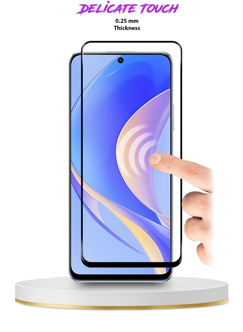 Wtech Huawei Nova Y90 2 Piece 5D Full Coverage Tempered Glass Black - Image 5