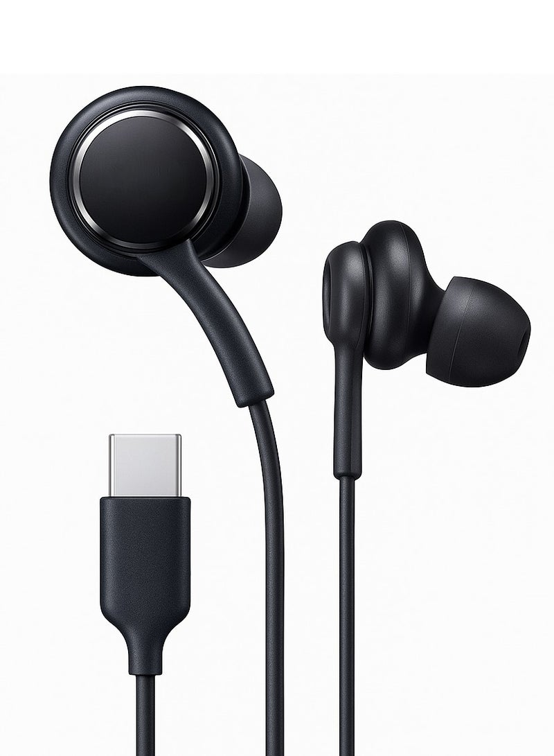 سماعة أذن تايب سي – تقليل الضوضاء، صوت عالي النقاء، تصميم مريح متوافق مع اجهزة سامسونج